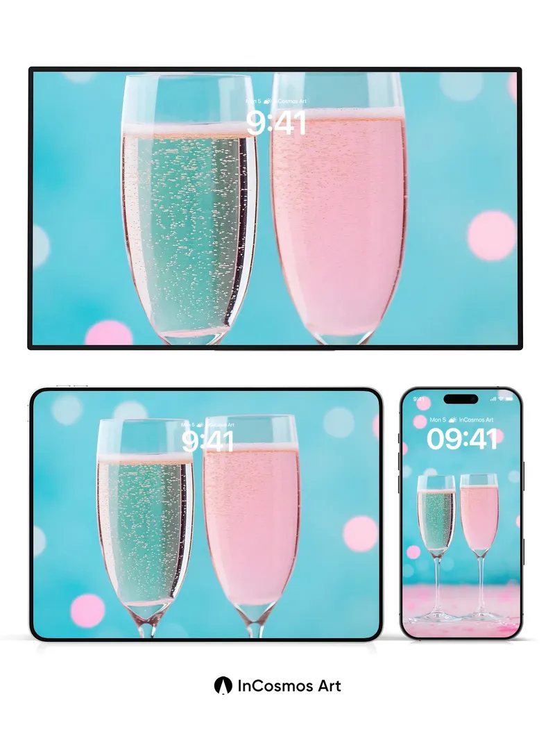 Bubbly Reverie Wallpaper with Sparkling Hues