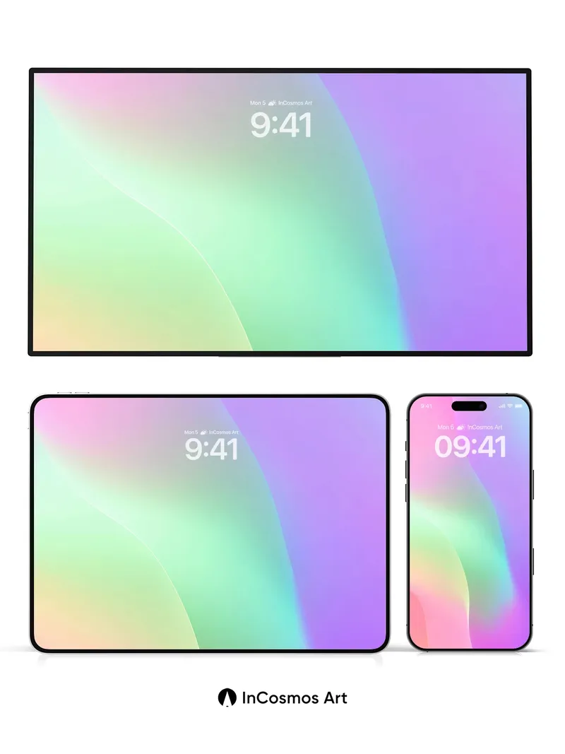 Luminous Gradient Wallpaper with Ethereal Flow
