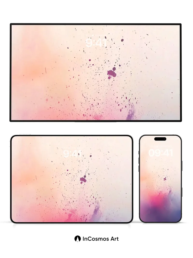 Ethereal Hush Wallpaper with Floating Pigment