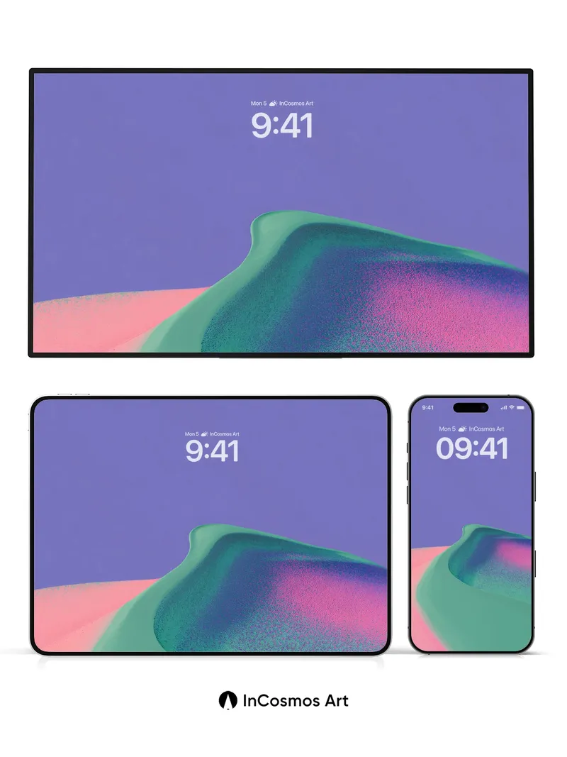 Luminous Dune Wallpaper with Gradient Depth