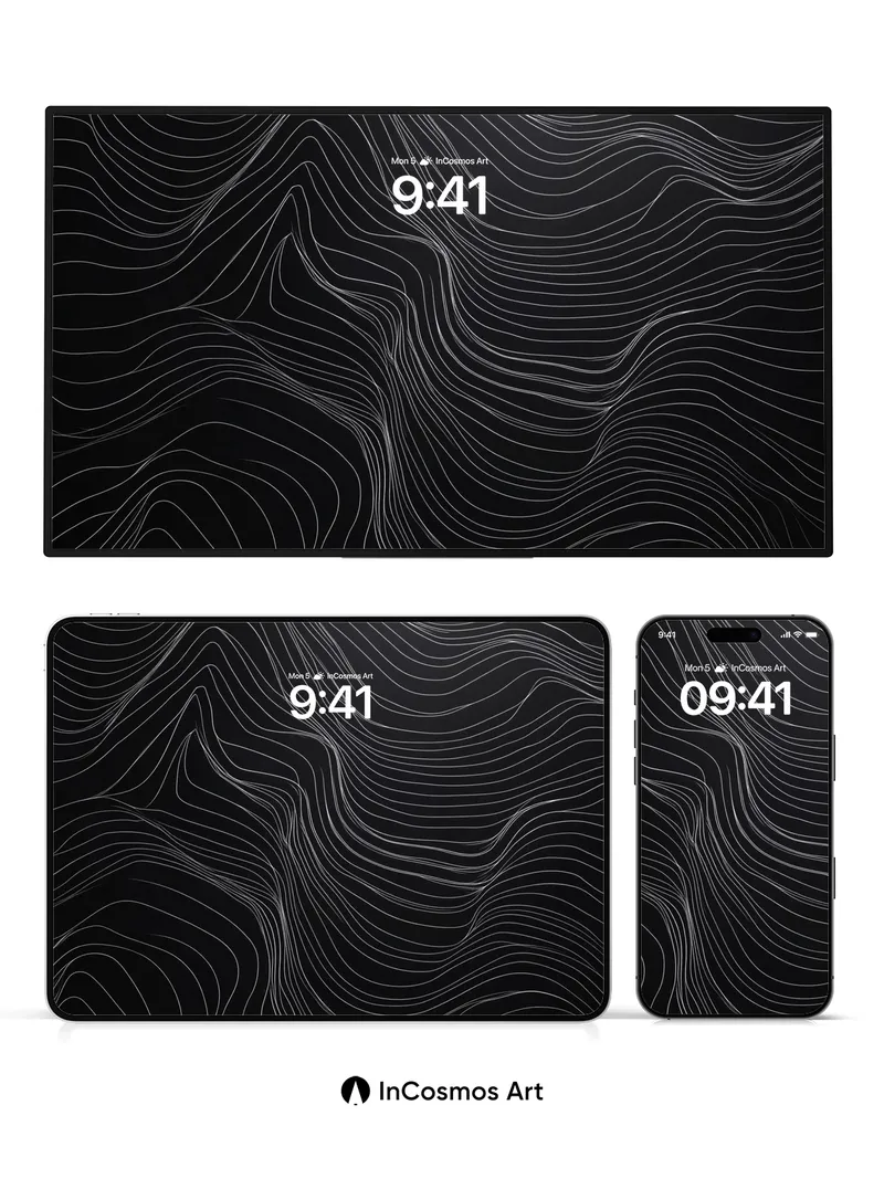 Silent Contour Wallpaper with Whispering Lines