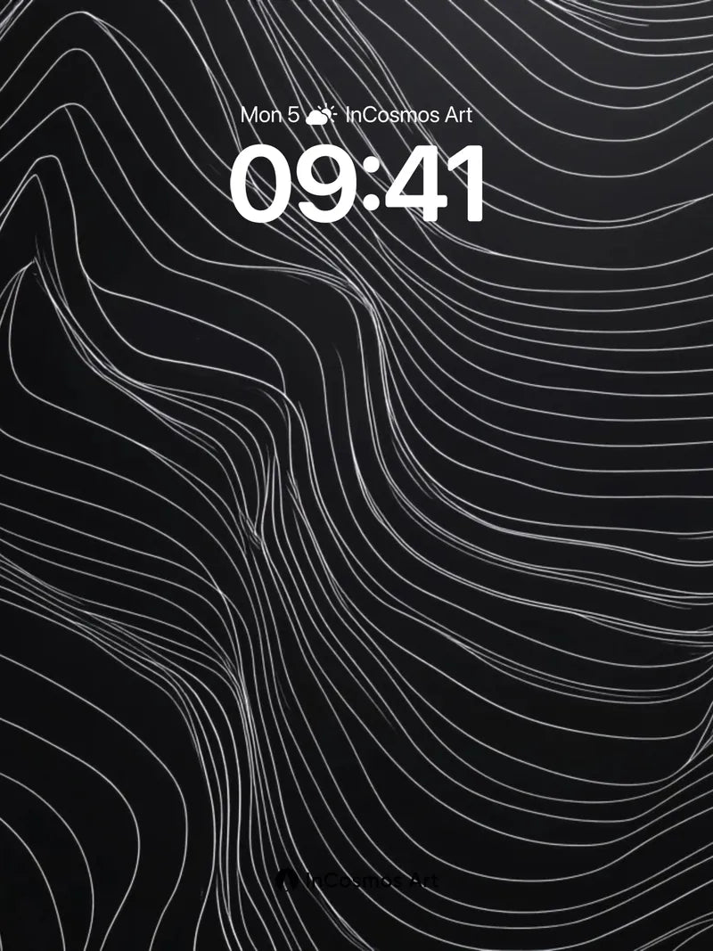 Silent Contour Wallpaper with Whispering Lines