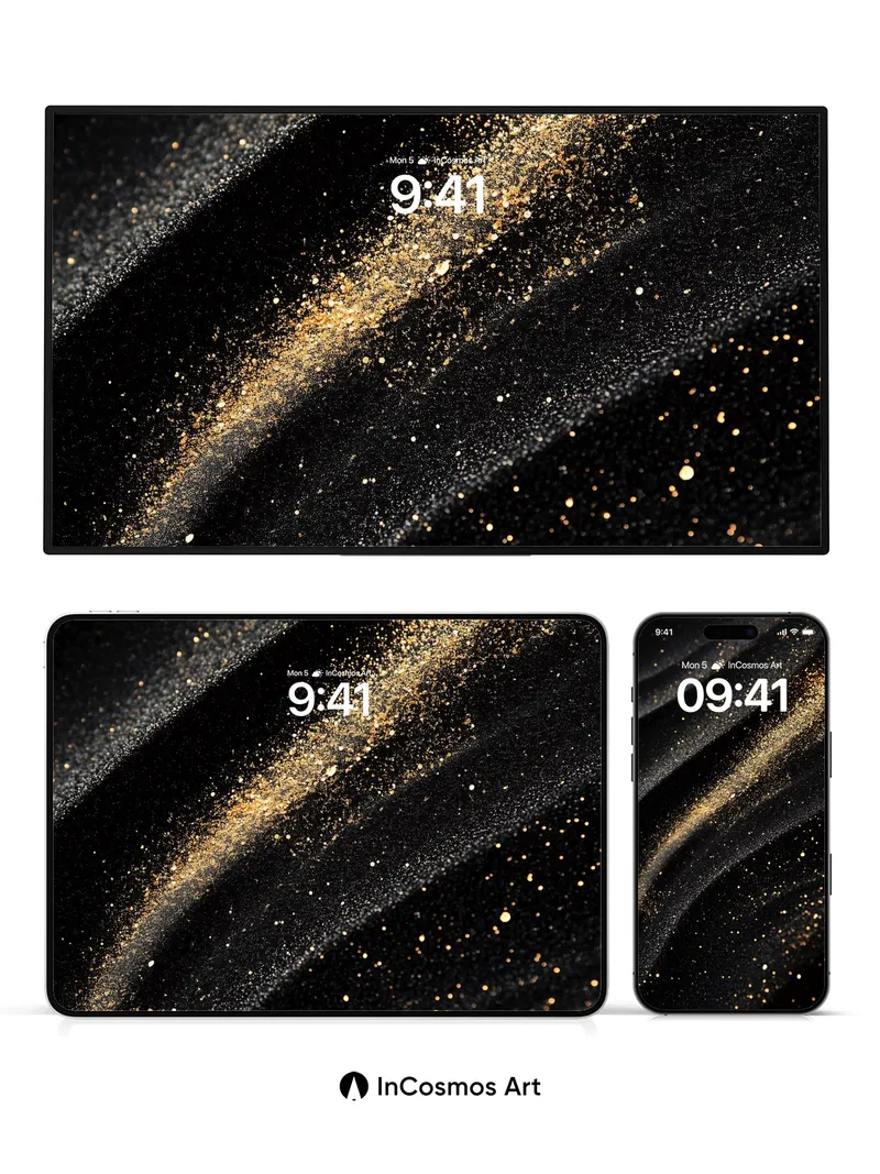 Luxury Gold Dust Wallpaper with Velvet Flow