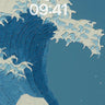 Ocean Wave Textured Background Art
