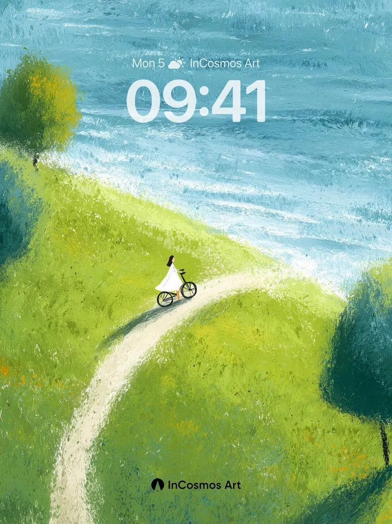 Serenity Path Wallpaper with Coastal Whisper wallpaper for iPhone, iPad & Mac