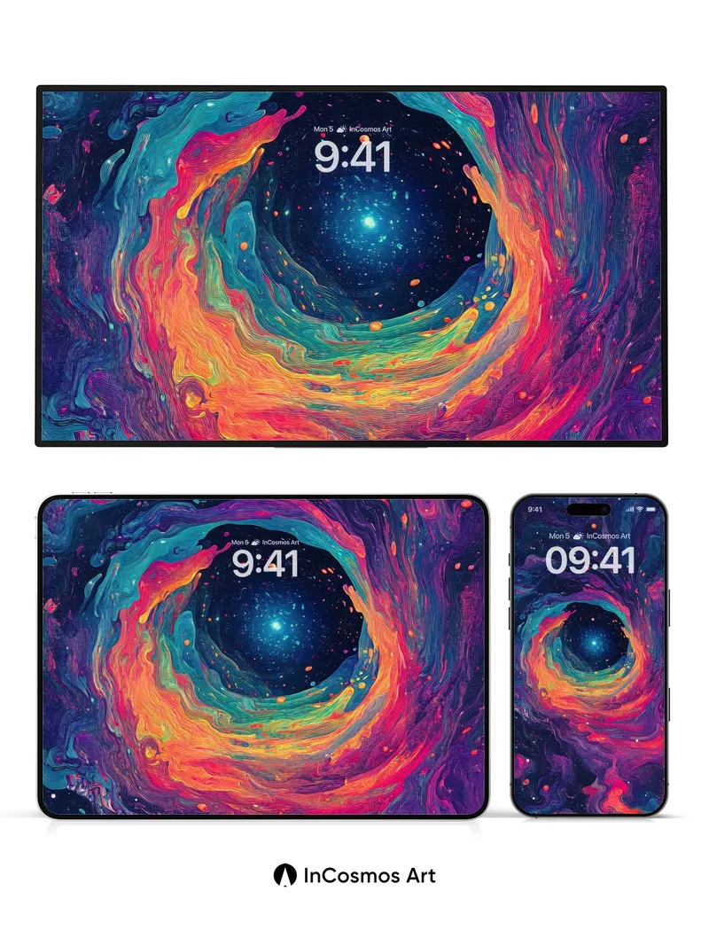 Cosmic Vortex Wallpaper with Nebula Pulse