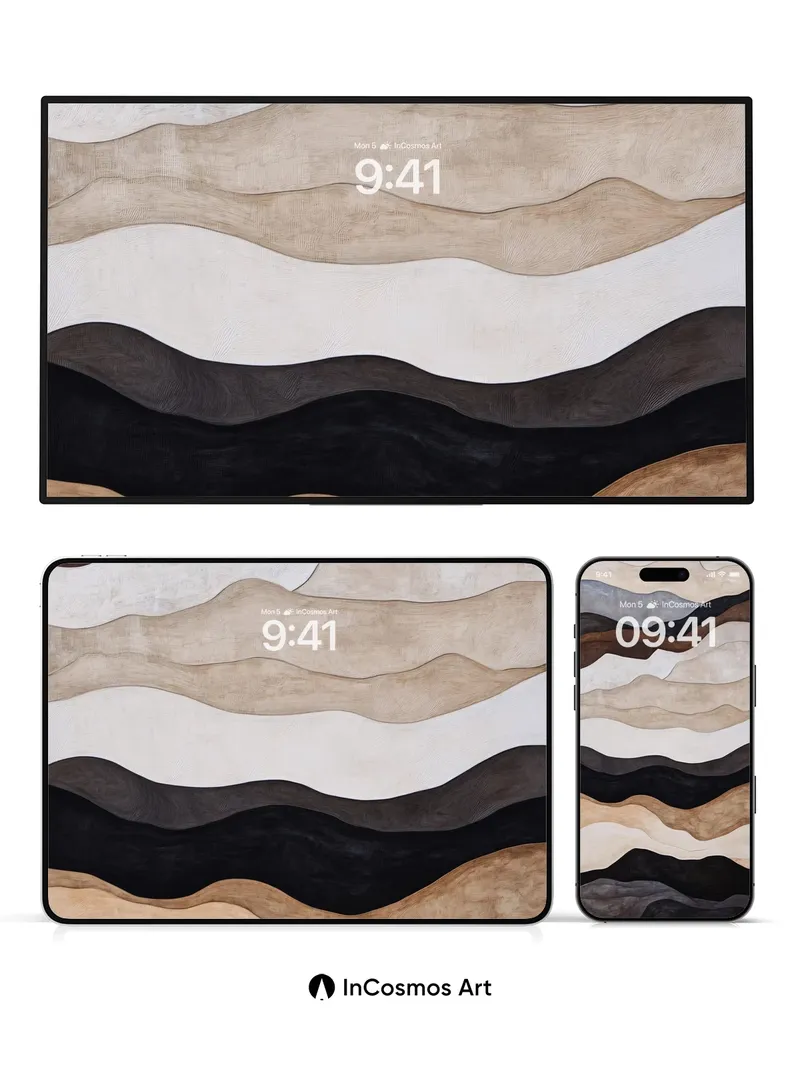 Earthy Pulse Wallpaper with Woven Depth