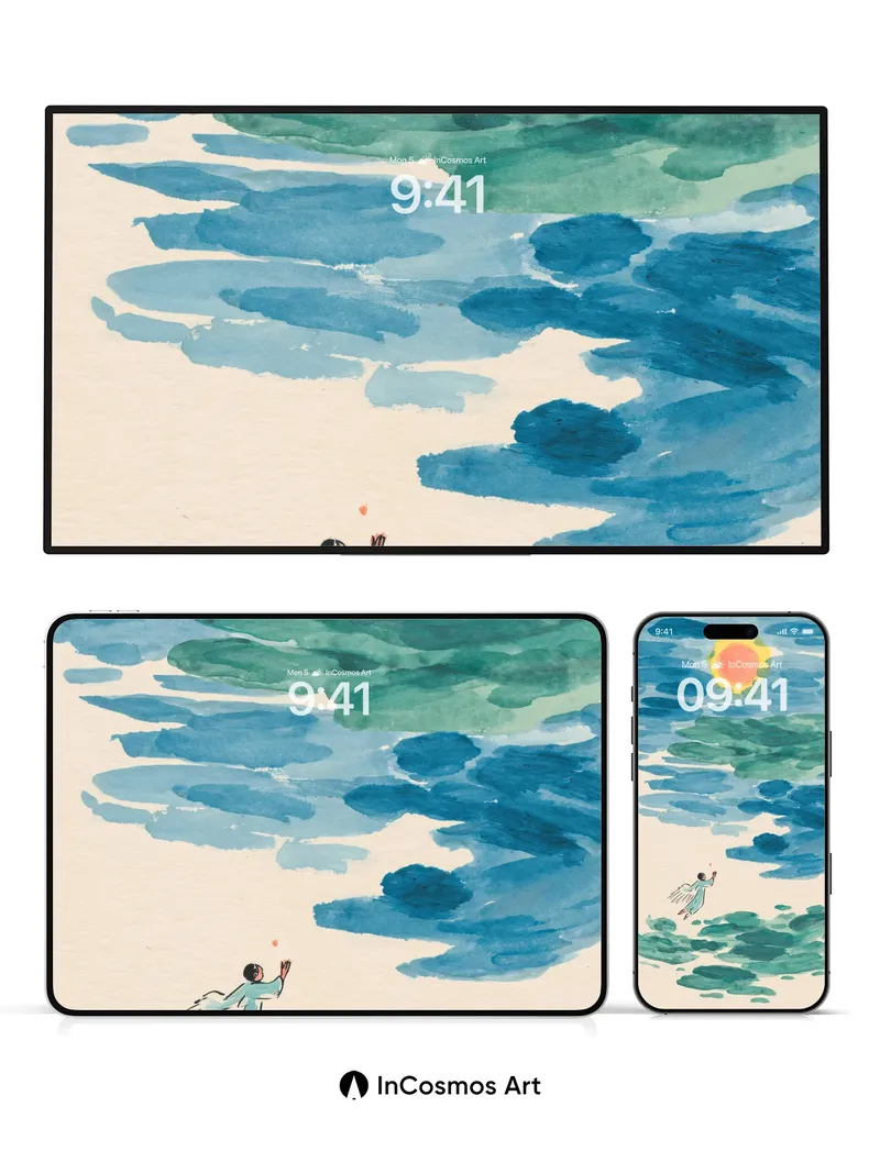 Floating Reverie Wallpaper with Celestial Drift