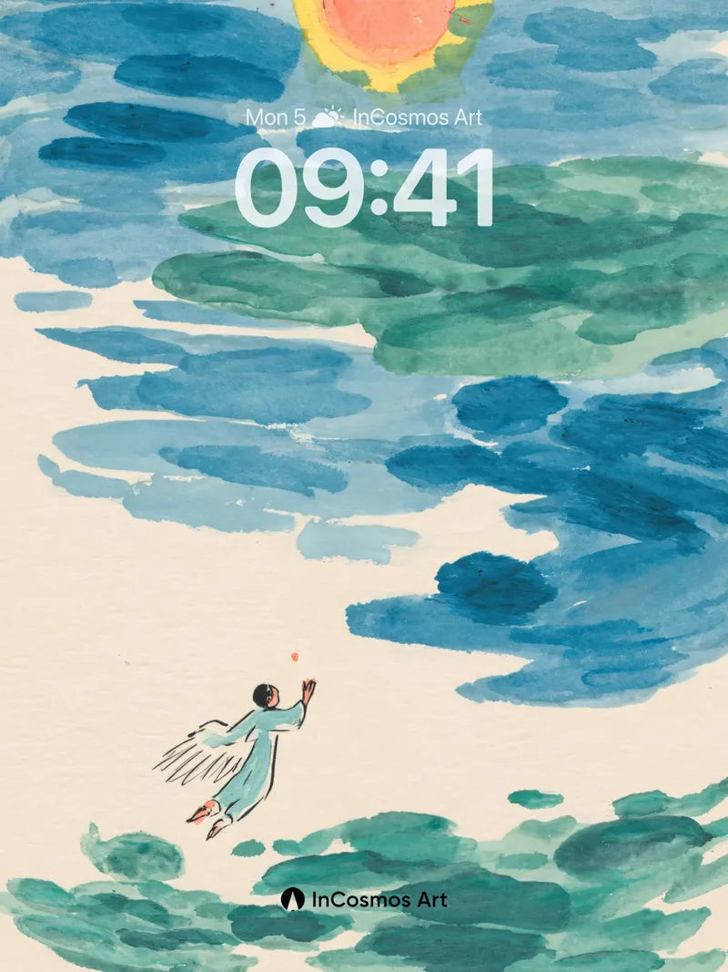 Floating Reverie Wallpaper with Celestial Drift