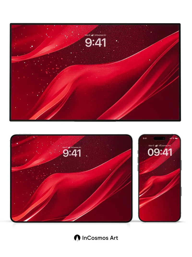 Velvet Wave Wallpaper with Cosmic Dust