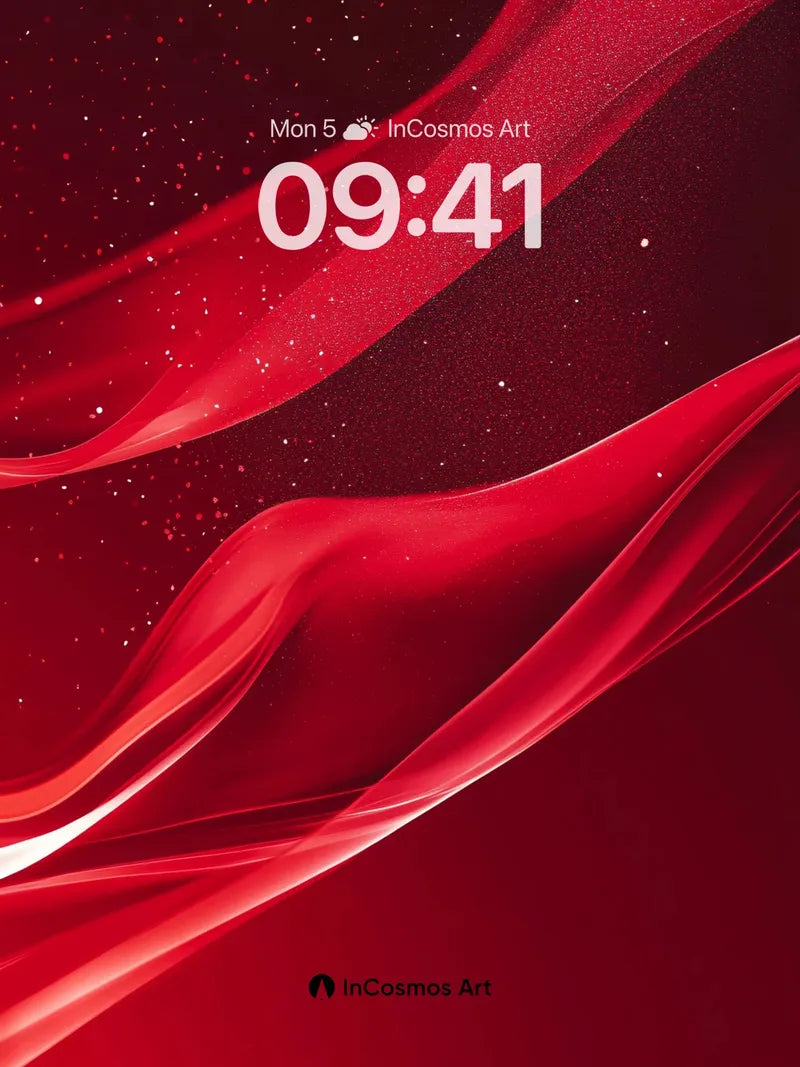 Velvet Wave Wallpaper with Cosmic Dust