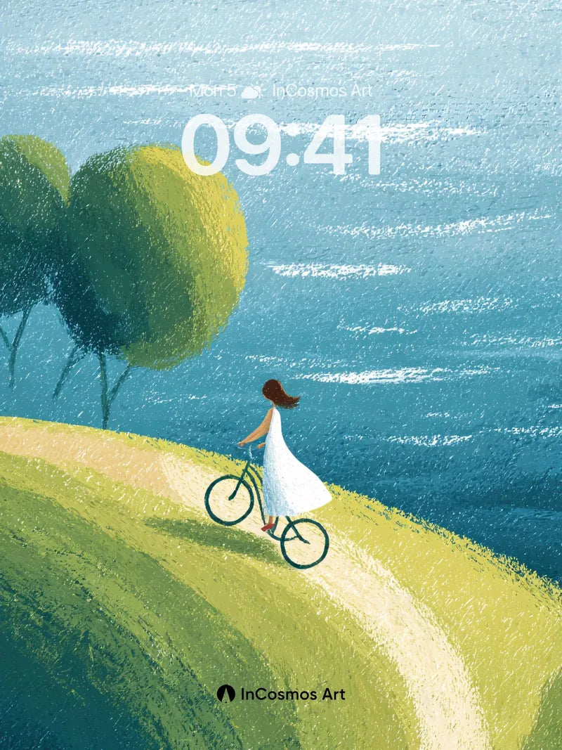 Serenity Ride Wallpaper with Rolling Hills