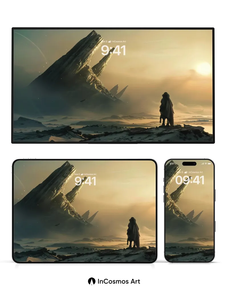 Solitary Watch Wallpaper with Sunken Shipwreck