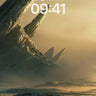 Solitary Watch Wallpaper with Sunken Shipwreck wallpaper for iPhone, iPad & Mac