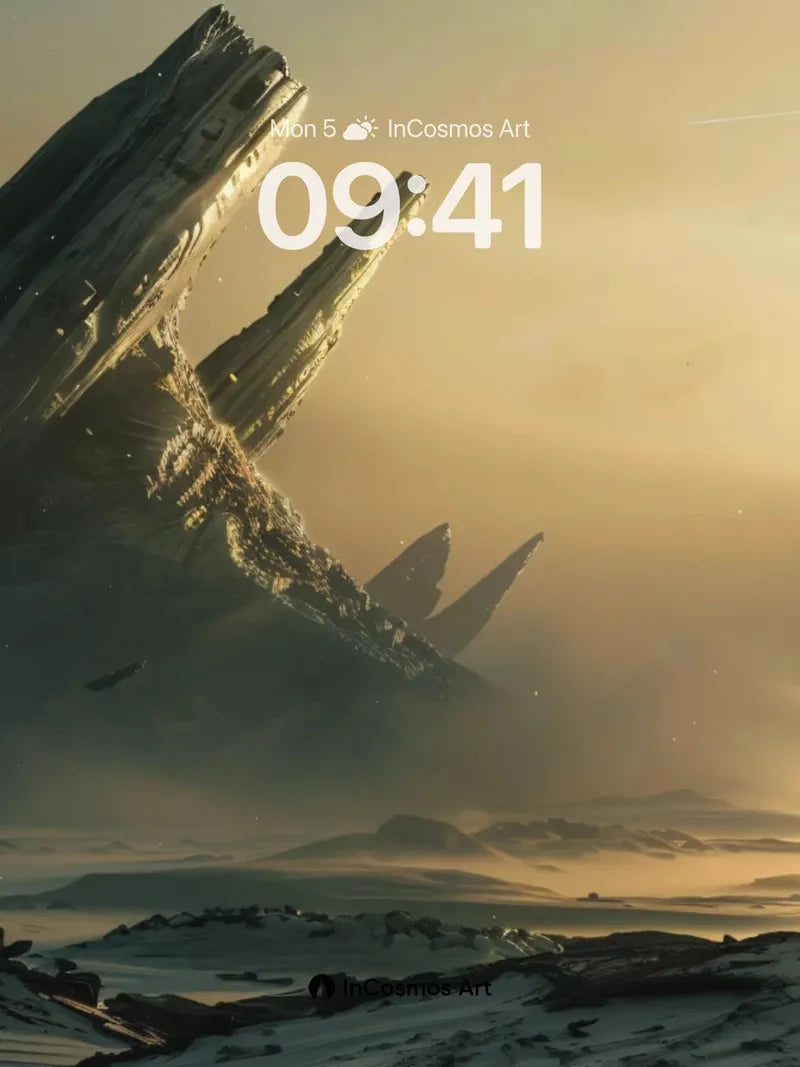 Solitary Watch Wallpaper with Sunken Shipwreck