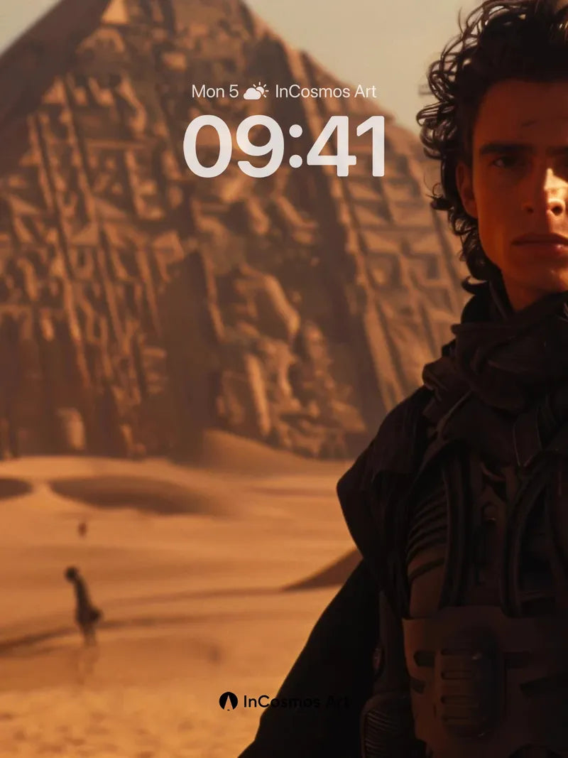 Desert Echoes Wallpaper with Ancient Geometry