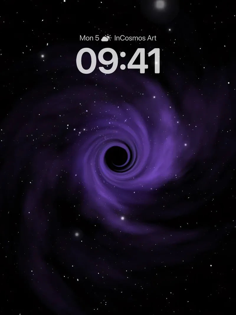 Cosmic Vortex Wallpaper with Starlight Whirl