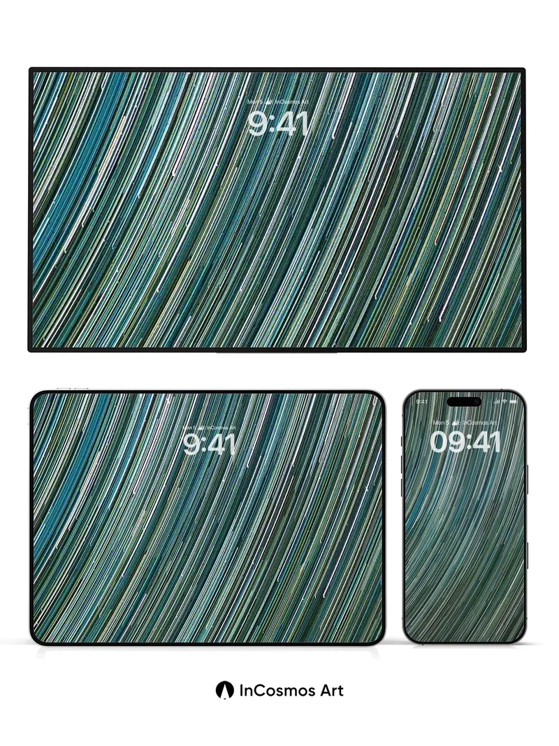 Whispering Starlight Wallpaper with Celestial Trails