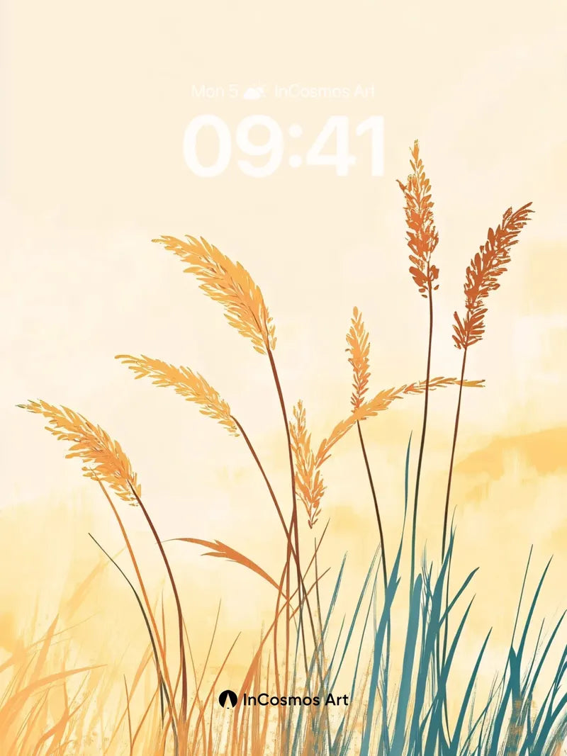 Golden Hush Wallpaper with Whispering Grass