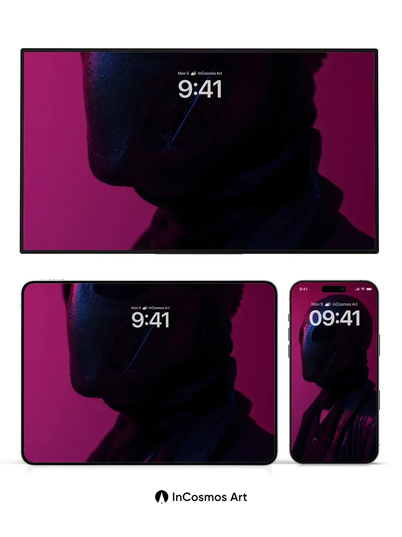 Silent Shadow Wallpaper with Neon Pulse