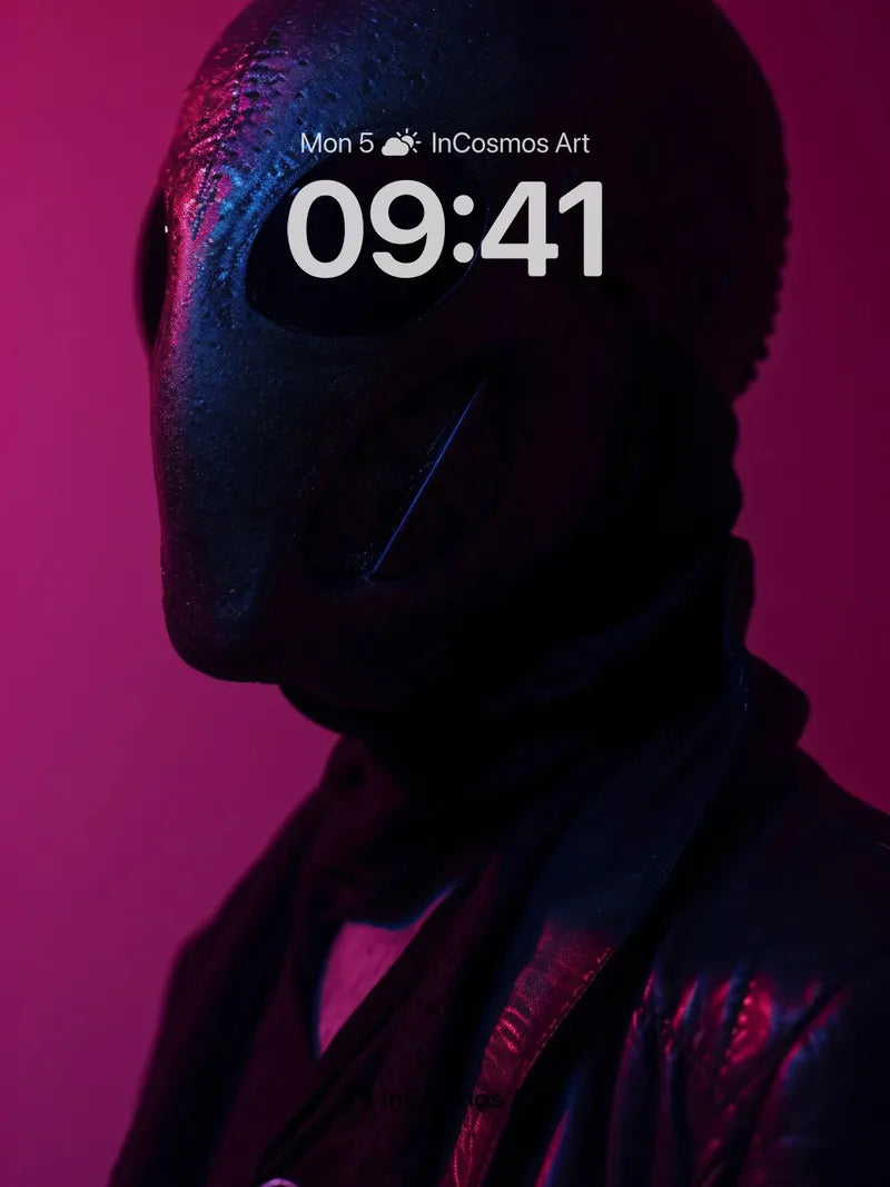 Silent Shadow Wallpaper with Neon Pulse