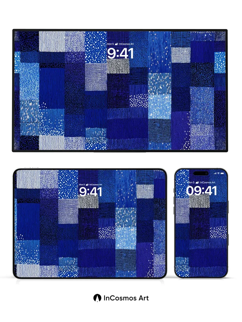 Indigo Tapestry Wallpaper with Whispering Threads