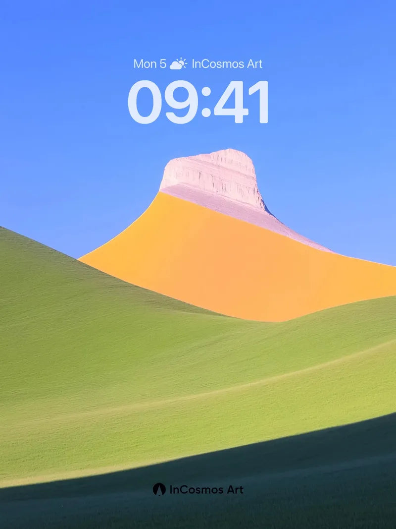 Serenity Ridge Wallpaper with Sunlit Peaks