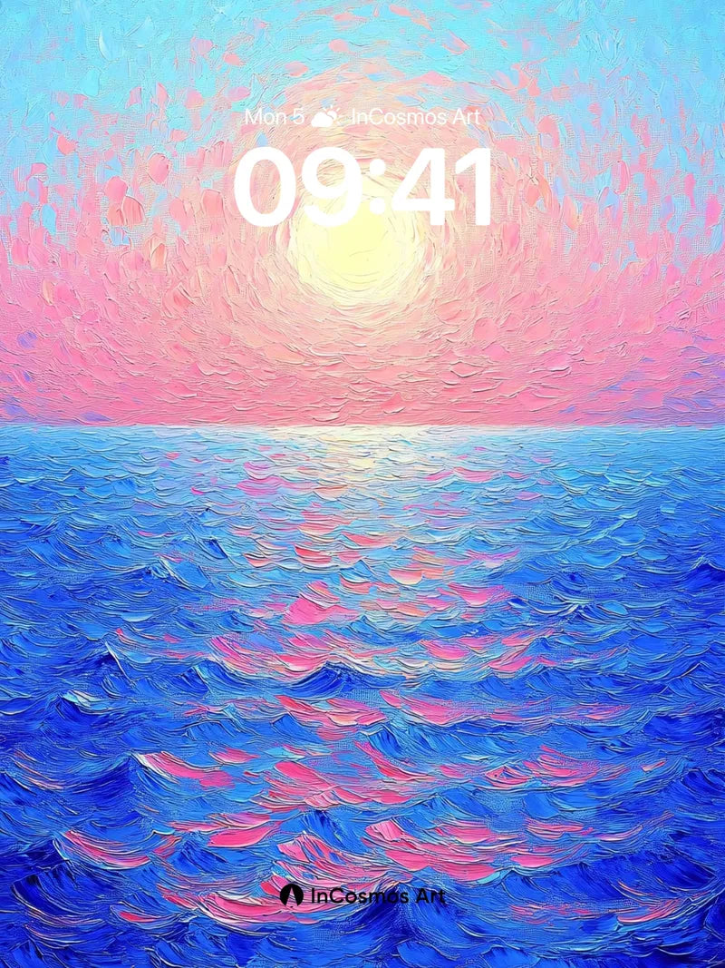 Sunset Spiral Wallpaper with Ocean Breath