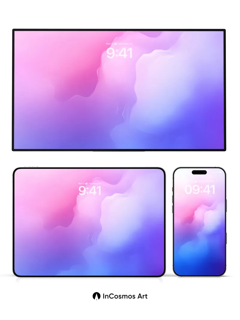 Ethereal Haze Wallpaper with Floating Light Veils