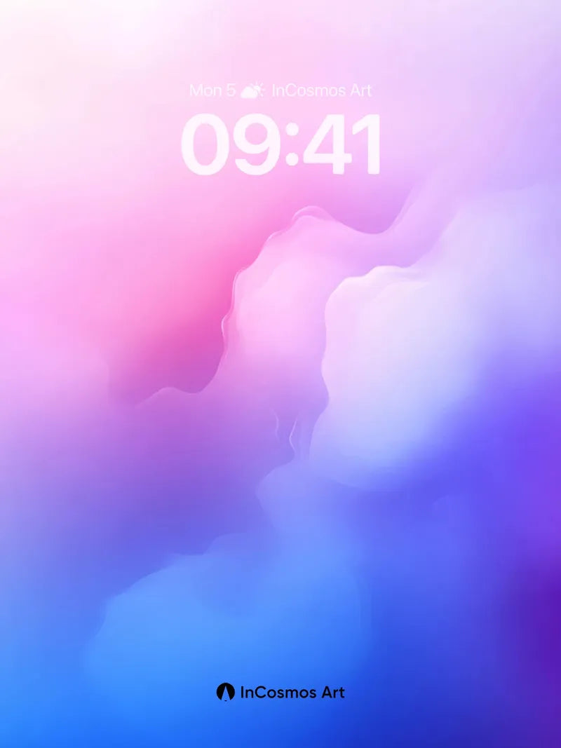 Ethereal Haze Wallpaper with Floating Light Veils