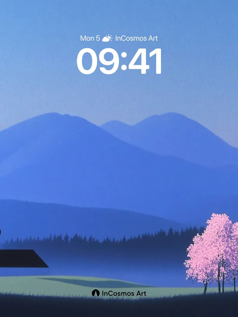 Serenity Chapel Wallpaper with Cherry Blossom Hush