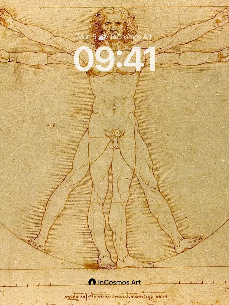 Golden Proportion Wallpaper with Human Geometry wallpaper for iPhone, iPad & Mac