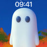 Serene Ghost Wallpaper with Autumn Hues wallpaper for iPhone, iPad & Mac