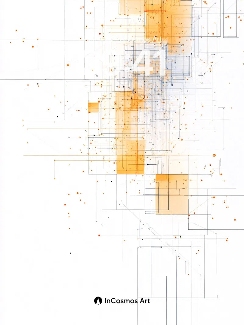 Circuit Bloom Wallpaper with Golden Nodes