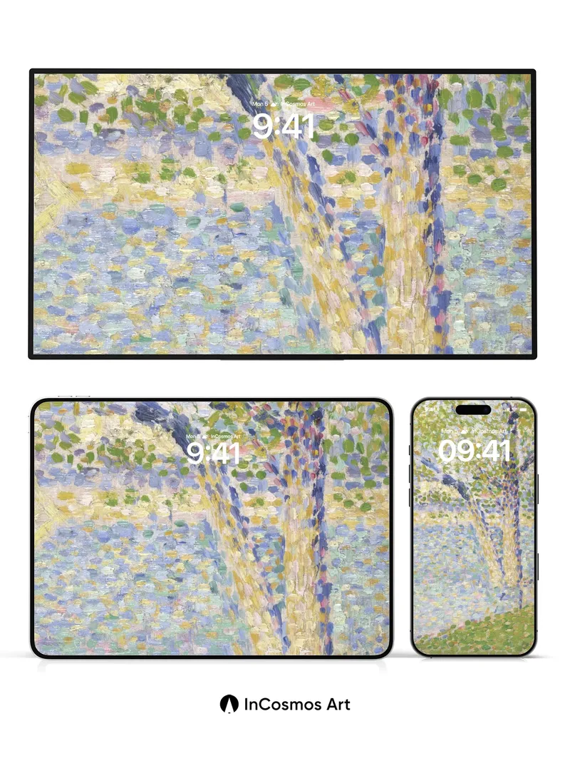 Sunlit Canopy Wallpaper with Dappled Light