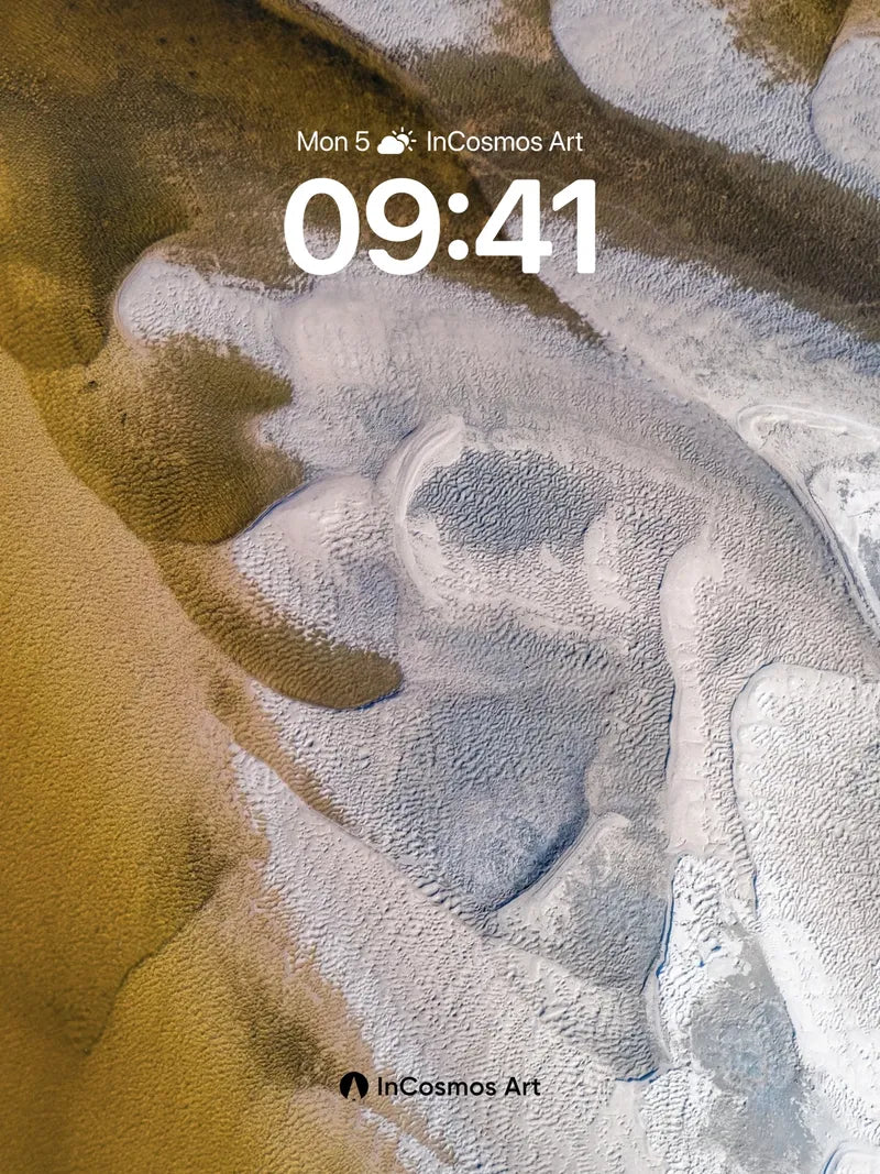 Sandy Lagoon Wallpaper with Foam Whispers