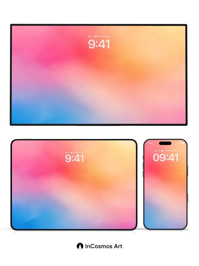 Luminous Gradient Wallpaper with Ethereal Hues