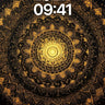Golden Mandala Wallpaper with Cosmic Light Core wallpaper for iPhone, iPad & Mac