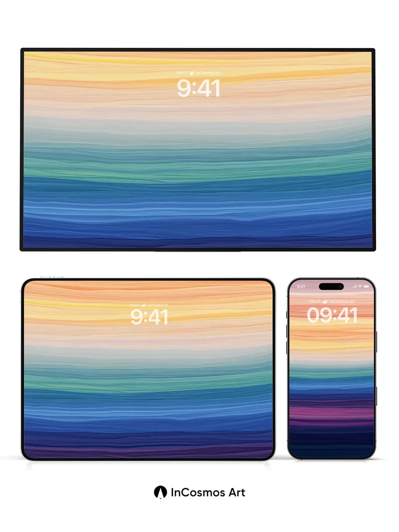 Serenity Horizon Wallpaper with Gradient Breath