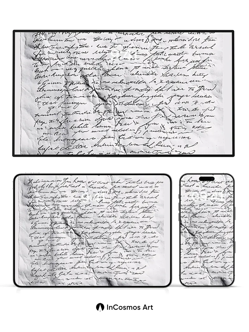 Whispered Ink Wallpaper with Crumpled Memory