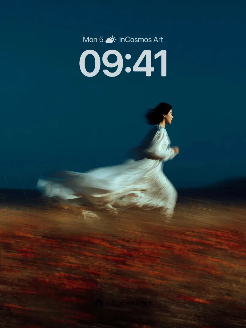 Whispering Silk Wallpaper with Midnight Run wallpaper for iPhone, iPad & Mac