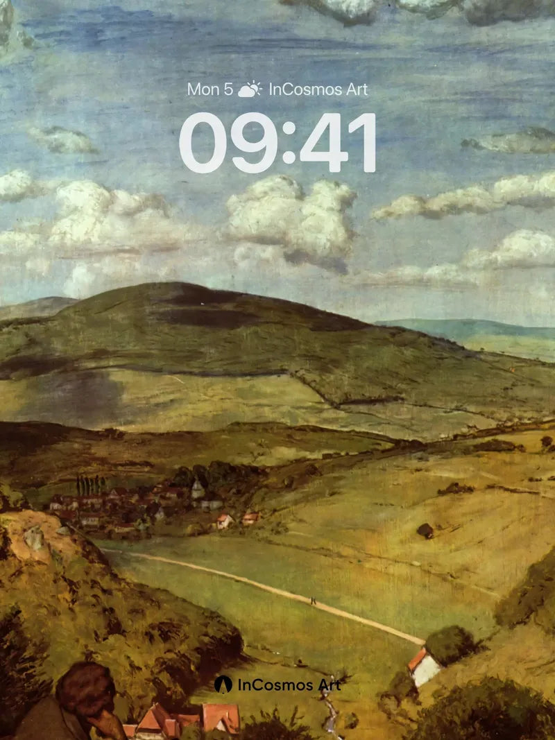 Serenity Ridge Wallpaper with Distant Village