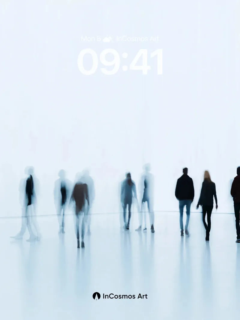 Echoes of Motion Wallpaper with Ghosted Figures