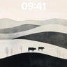 Silent Slope Wallpaper with Midnight Cows wallpaper for iPhone, iPad & Mac