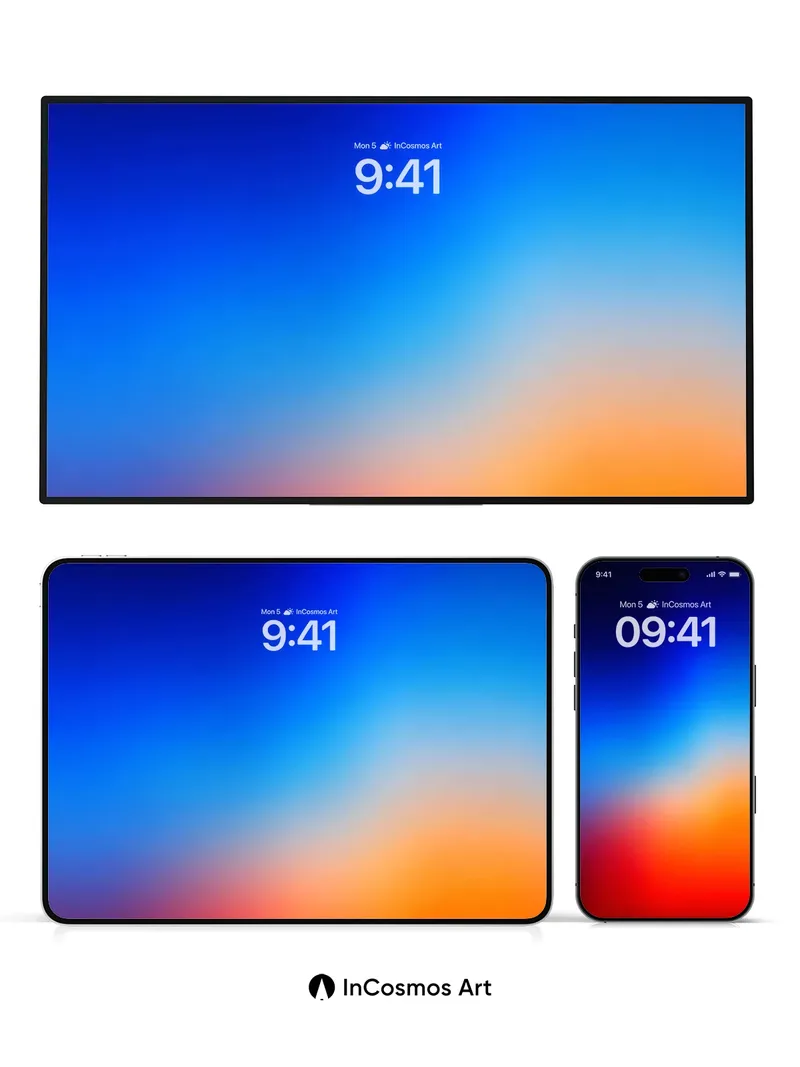 Cosmic Gradient Wallpaper with Ethereal Hues