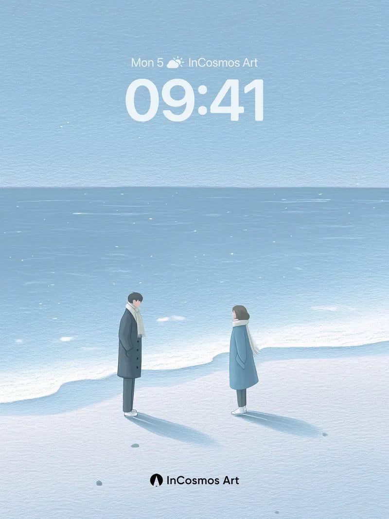 Serenity Frost Wallpaper with Silent Figures wallpaper for iPhone, iPad & Mac
