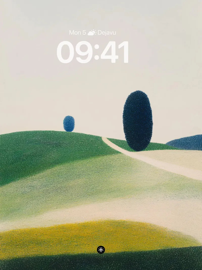 Serene Hillside Gradient Flow Wallpaper wallpaper for iPhone, iPad & Mac