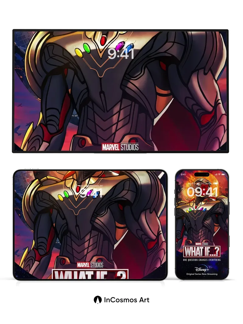 Cosmic Armor Wallpaper with Radiant Energy Core