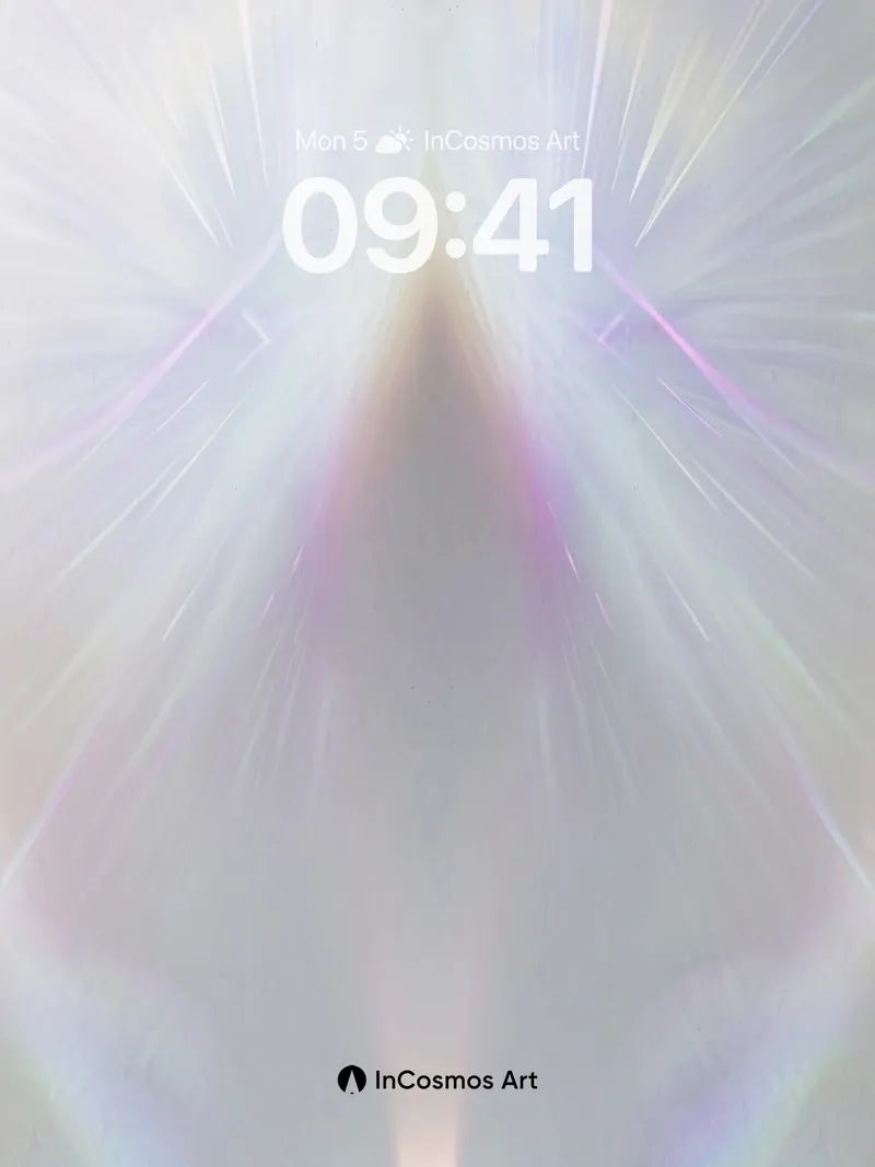 Luminous Prism Wallpaper with Ethereal Light Trails wallpaper for iPhone, iPad & Mac