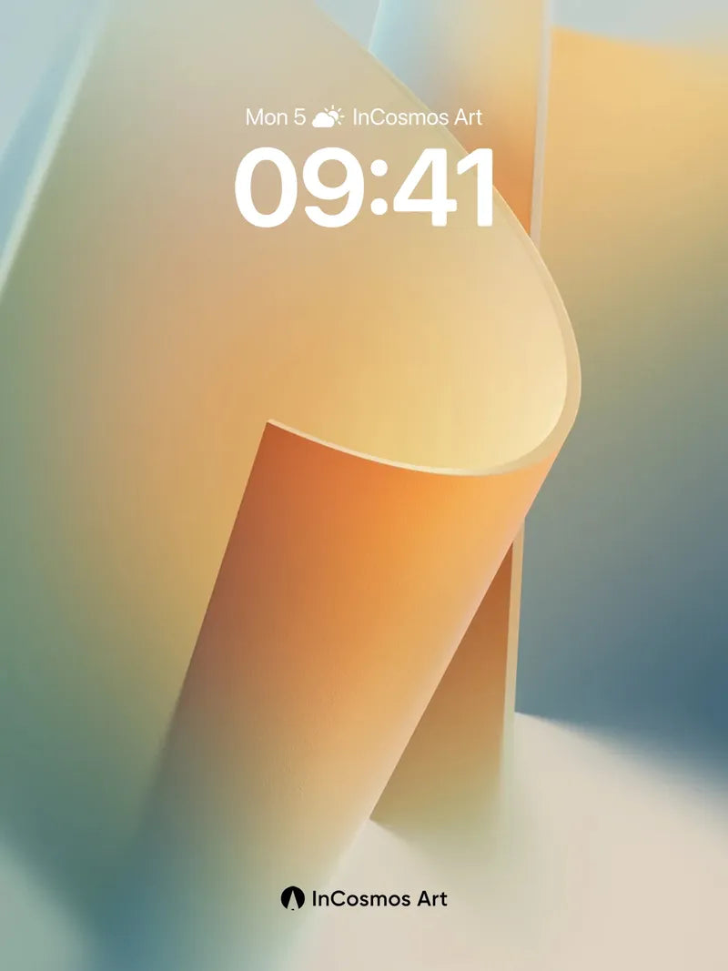 Serene Gradient Wallpaper with Soft Curved Forms